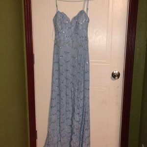 light blue dress
